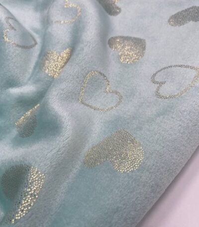 Coralina Estampada Glitter Corações – Verde