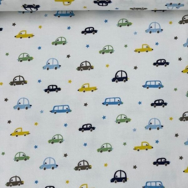 Flanela Cars and Star – Branco