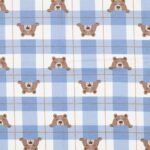 Flanela Estampada Xadrez Ursinhos – Azul