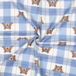 Flanela Estampada Xadrez Ursinhos – Azul - imagem 2