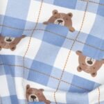 Flanela Estampada Xadrez Ursinhos – Azul - imagem 3