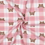 Flanela Estampada Xadrez Ursinhos – Rosa - imagem 2