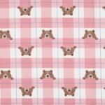 Flanela Estampada Xadrez Ursinhos – Rosa