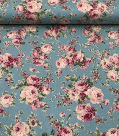Fustão Rose – Turquesa