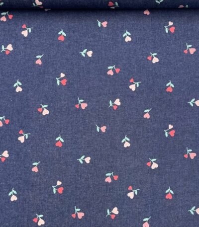 Ganga Camiseiro Heart Flowers – Azul
