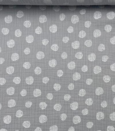 Musselina Dots – Cinzento Claro