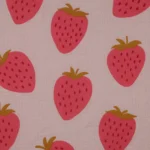 Musselina Big Strawberries – Rosa Claro
