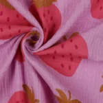 Musselina Big Strawberries – Rosa - imagem 3