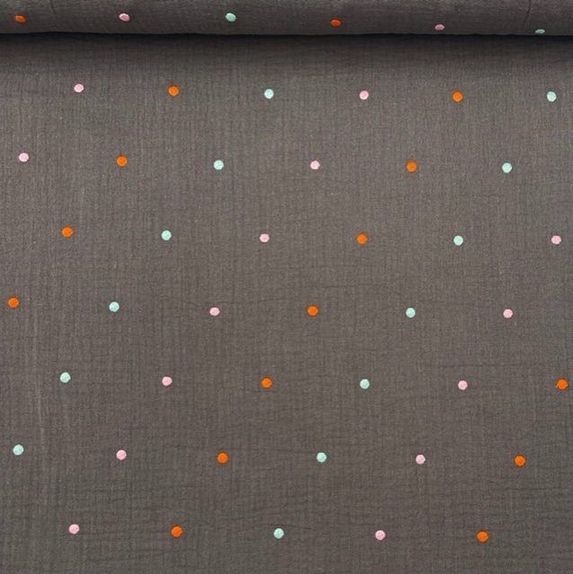 Gaze-Dupla-Bordada-Dots-Cinzento-.jpg Musselina Bordada Dots – Cinzento
