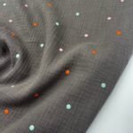 Musselina Bordada Dots – Cinzento - imagem 3
