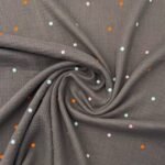 Musselina Bordada Dots – Cinzento - imagem 2