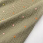 Musselina Bordada Dots – Verde - imagem 3