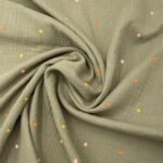 Musselina Bordada Dots – Verde - imagem 2