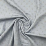 Musselina Foil Gold Circle – Azul