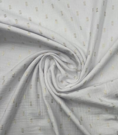 Musselina Foil Gold Rectangle – Branco