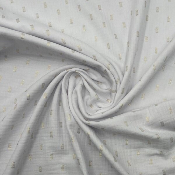 Musselina Foil Gold Rectangle – Branco