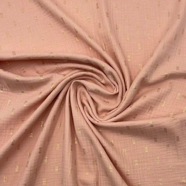 Musselina Foil Gold Rectangle – Rosa