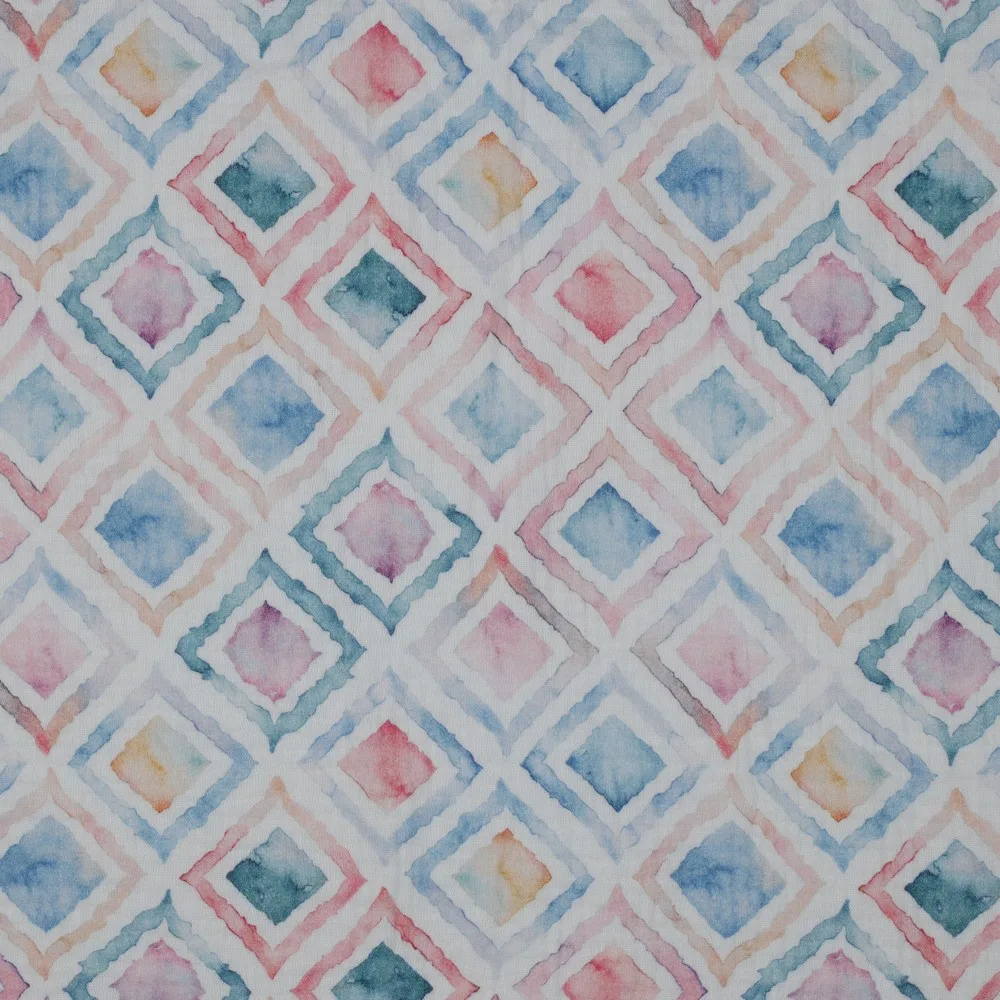 Musselina Geo Watercolor – Azul