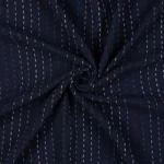 Musselina Bordada Riscas – Azul Marinho - imagem 2