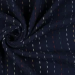 Musselina Bordada Riscas – Azul Marinho - imagem 3