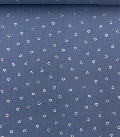 Musselina Silver Heart – Azul