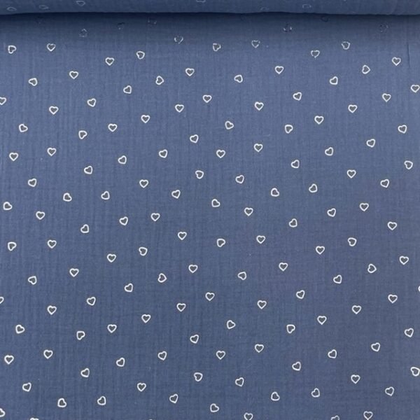 Musselina Silver Heart – Azul