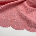 Musselina de Barra Bordada – Rosa - imagem 3