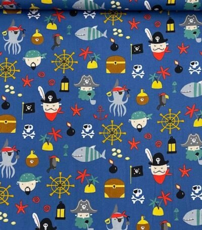 Popeline Piratas – Azul