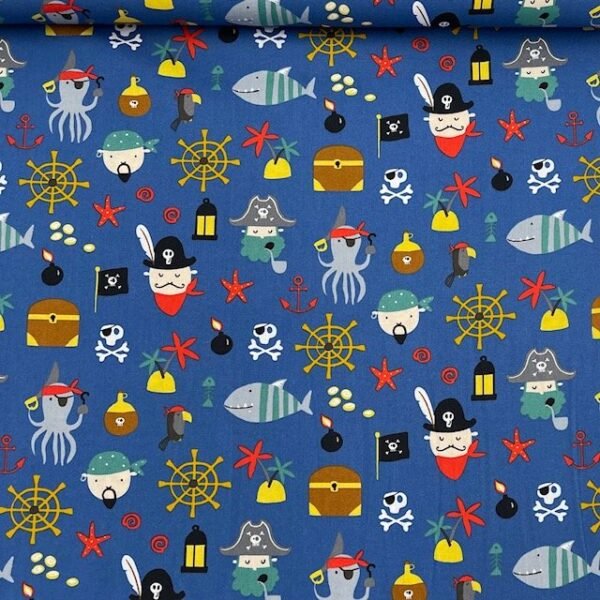 Popeline Piratas – Azul
