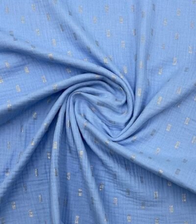 Musselina Foil Gold Rectangle – Azul