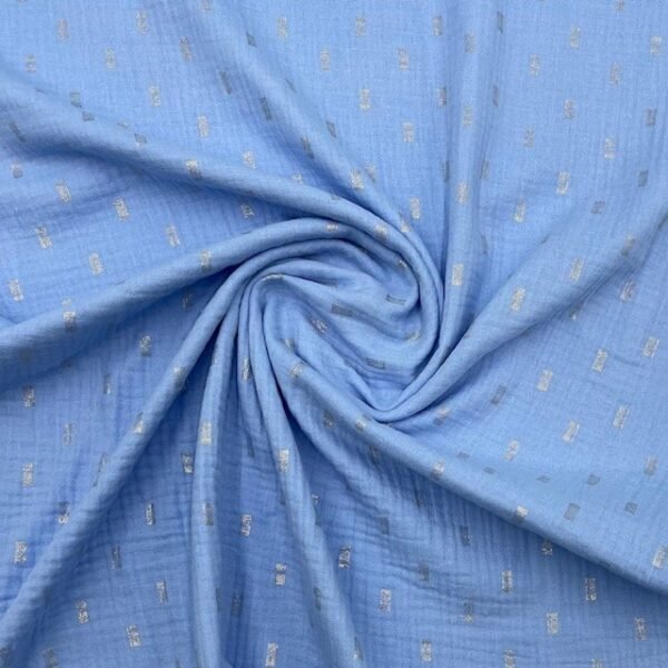 Musselina Foil Gold Rectangle – Azul
