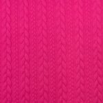 Jersey Jacquard Entrançado Acolchoado – Rosa Fuxia