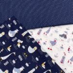 Conj. Duck Navy 3 Popelines 1 mt x 1,50mt