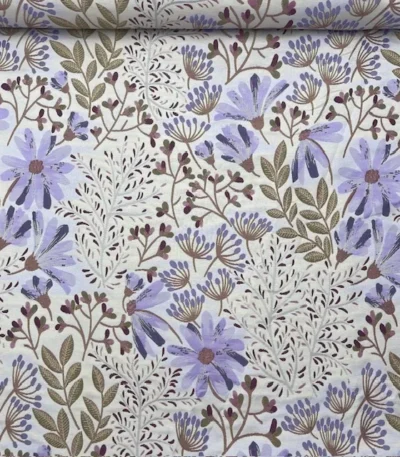 Jacquard Leaves and Flowers – Azul