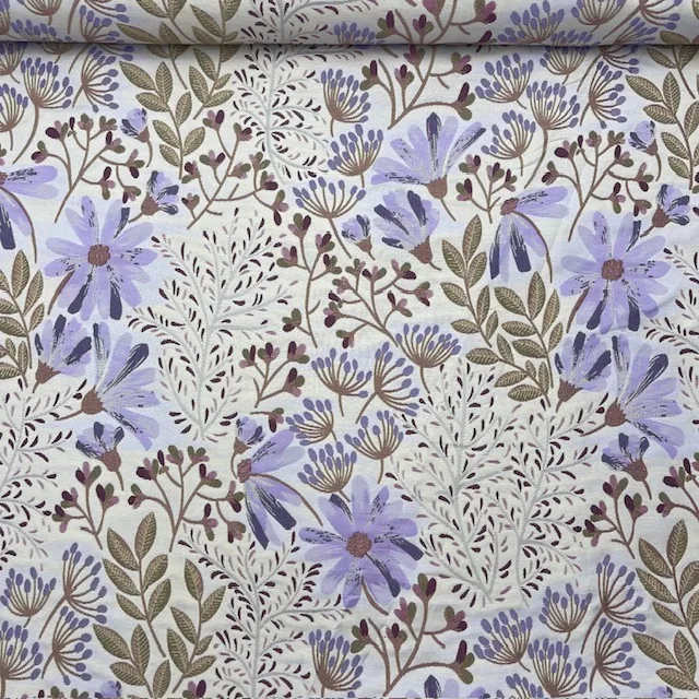 Jacquard Leaves and Flowers – Azul