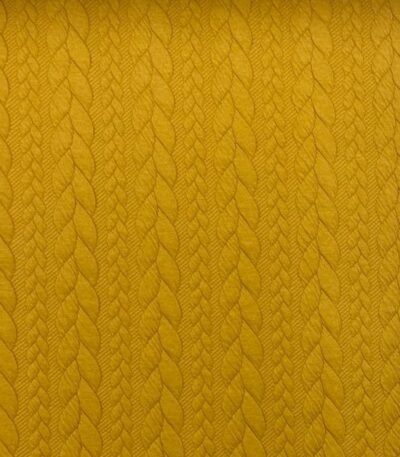 Jersey Jacquard Entrançado Acolchoado – Amarelo