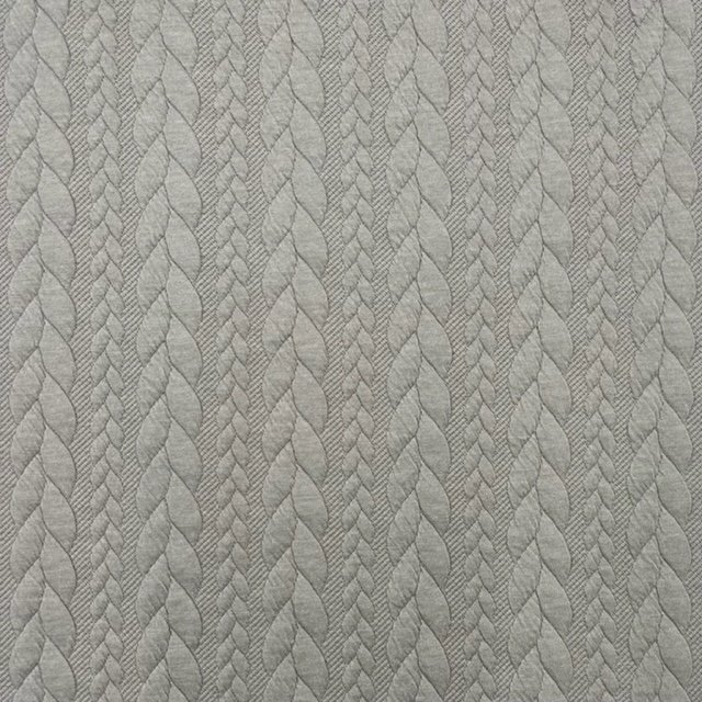Jersey Jacquard Entrançado Acolchoado – Bege