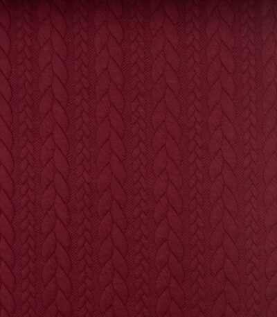 Jersey Jacquard Entrançado Acolchoado – Bordeaux