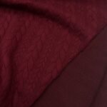 Jersey Jacquard Entrançado Acolchoado – Bordeaux - imagem 3