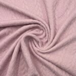 Jersey Jacquard Entrançado Acolchoado – Rosa Claro - imagem 2