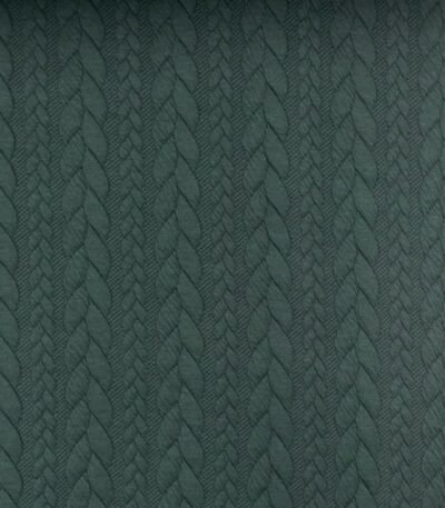 Jersey Jacquard Entrançado Acolchoado – Verde Garrafa