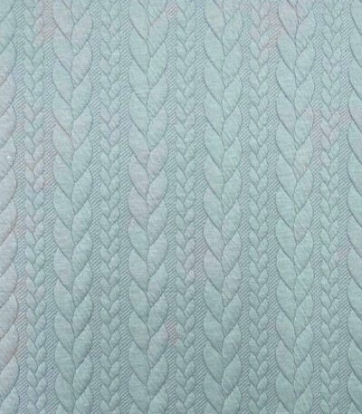 Jersey Jacquard Entrançado Acolchoado – Verde Menta