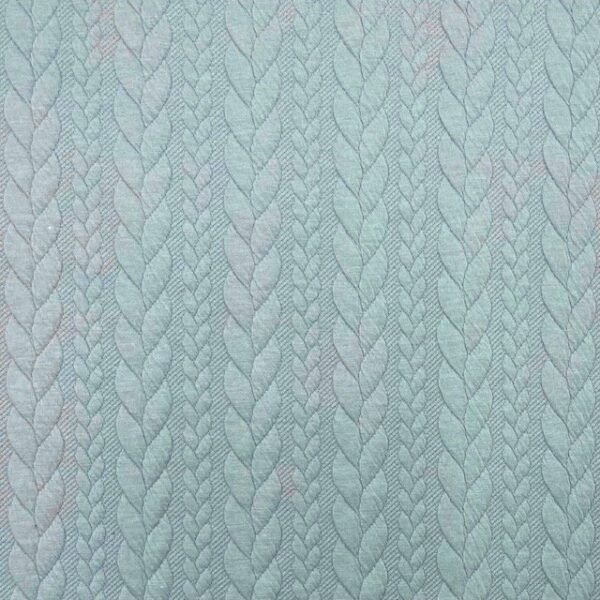 Jersey Jacquard Entrançado Acolchoado – Verde Menta