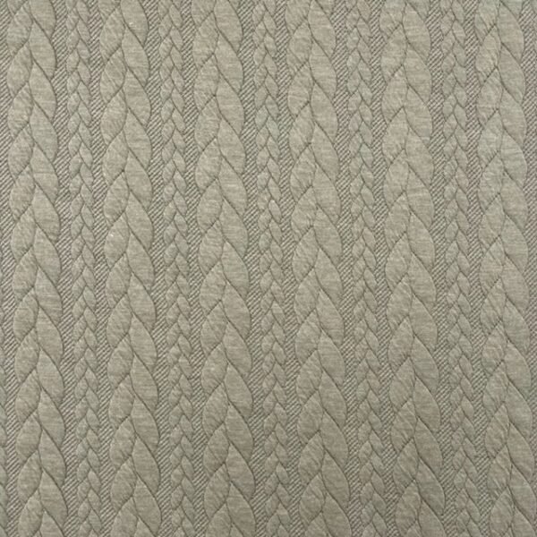 Jersey Jacquard Entrançado Acolchoado – Verde Tropa