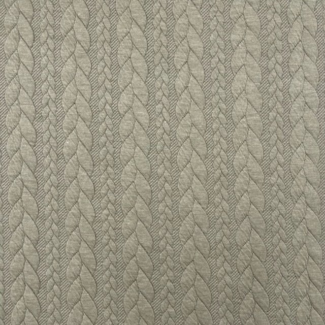 Jersey Jacquard Entrançado Acolchoado – Verde Tropa