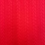Jersey Jacquard Entrançado Acolchoado – Vermelho