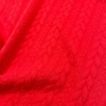 Jersey Jacquard Entrançado Acolchoado – Vermelho - imagem 3