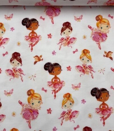 Jersey Orgânico Digital Bailarinas – Branco