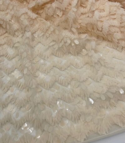 Renda Sequin Mesh – Bege