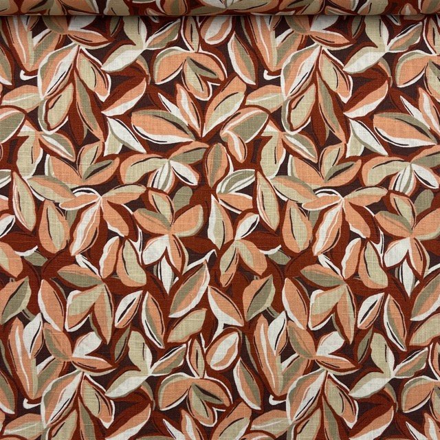 Linho Leaves – Castanho